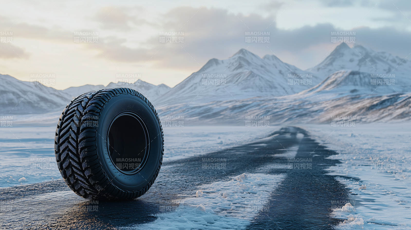 雪地里的冬胎图片