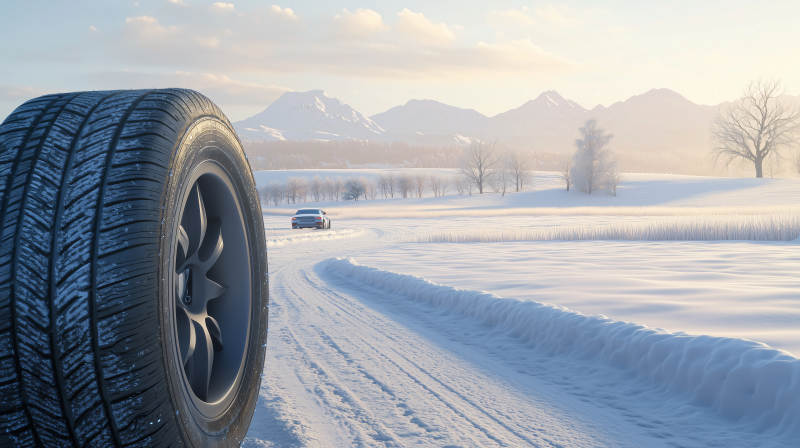 雪地里的冬胎图片