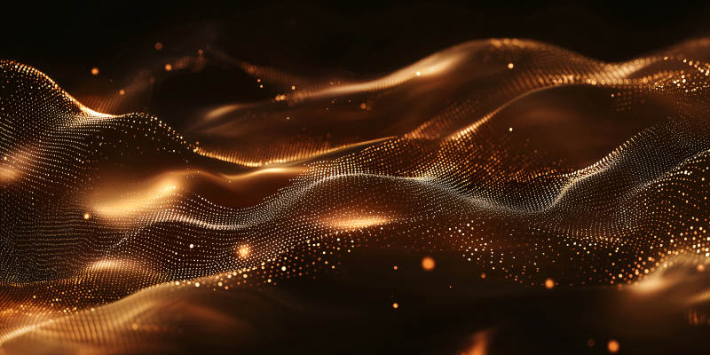 金色波浪光线图片