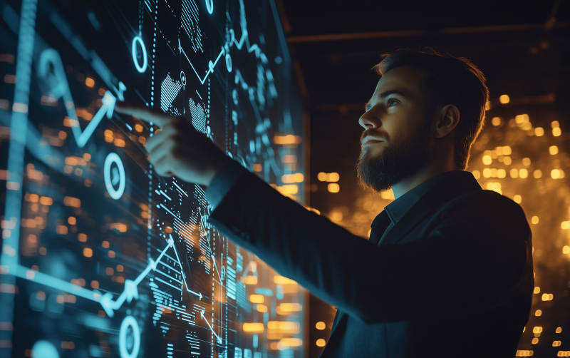 数据可视化增长趋势图片