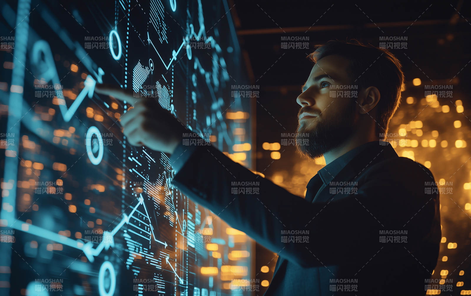 数据可视化增长趋势图片