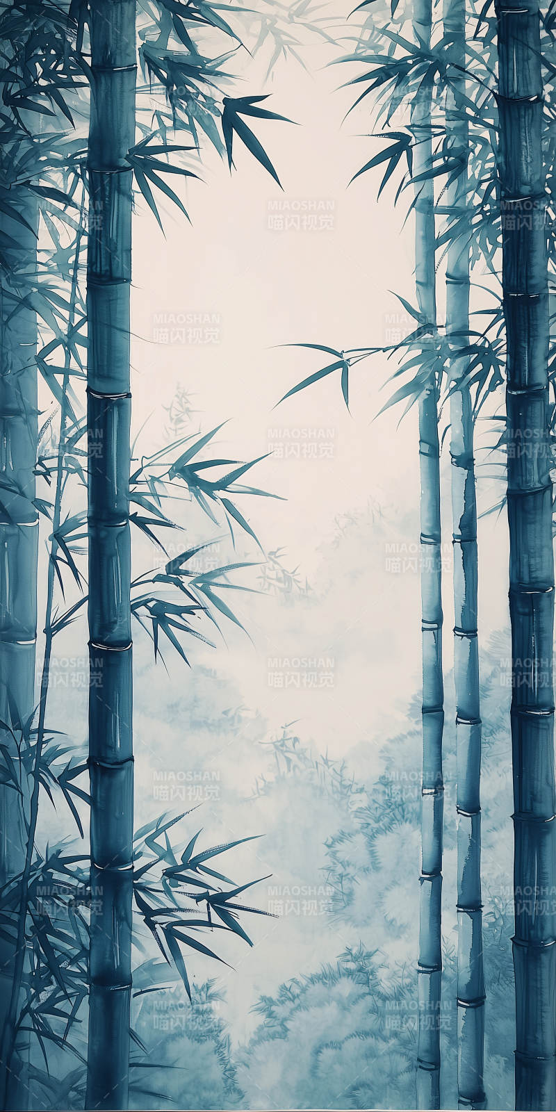 禅意青竹意境图片