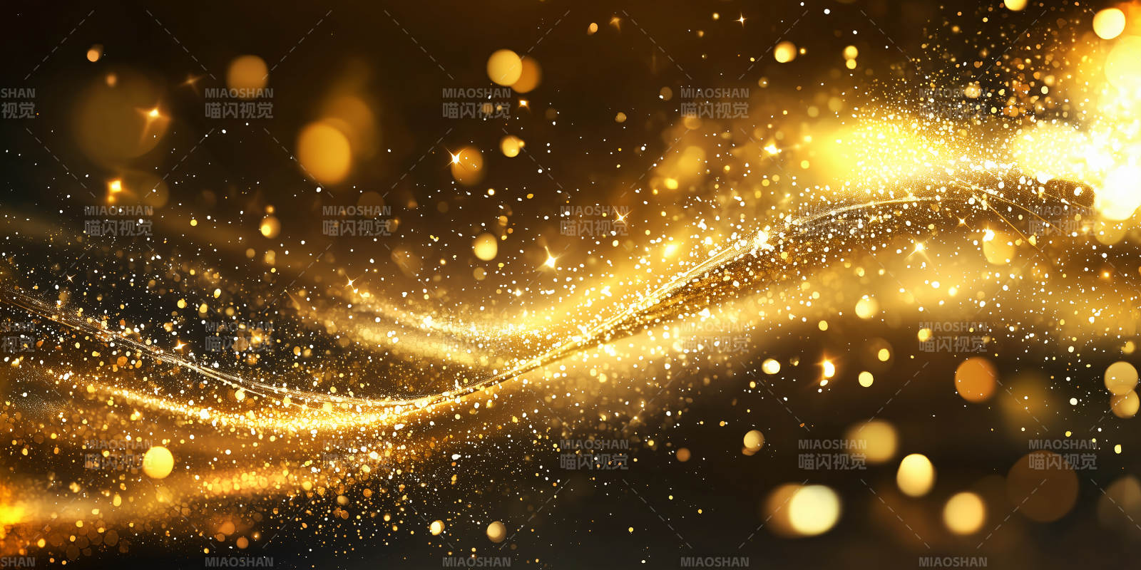 金色波浪光线图片