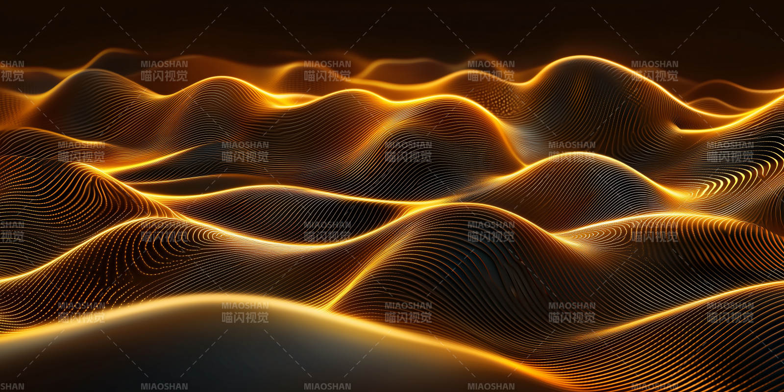 金色波浪光线图片