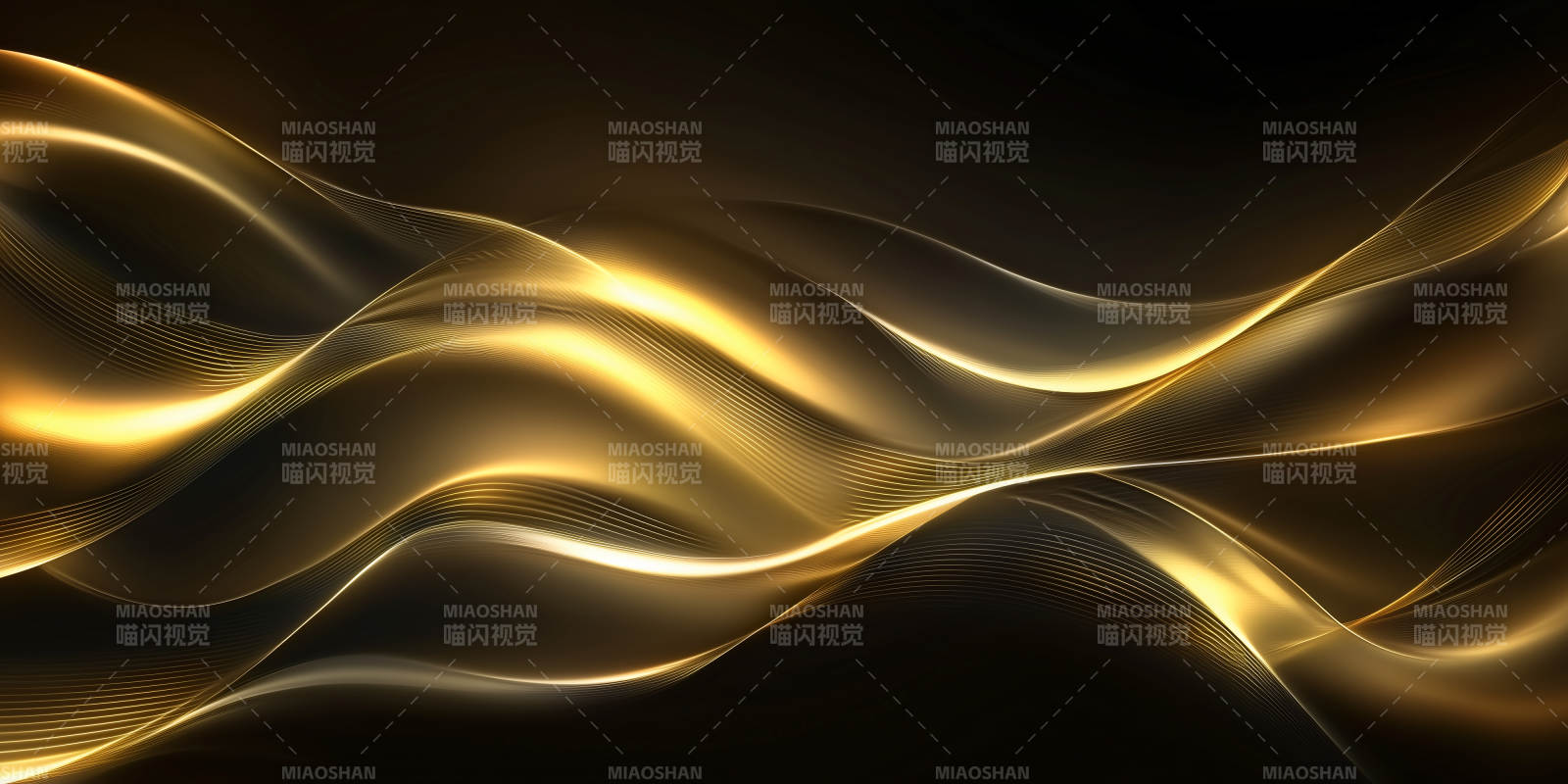 金色波浪光线图片