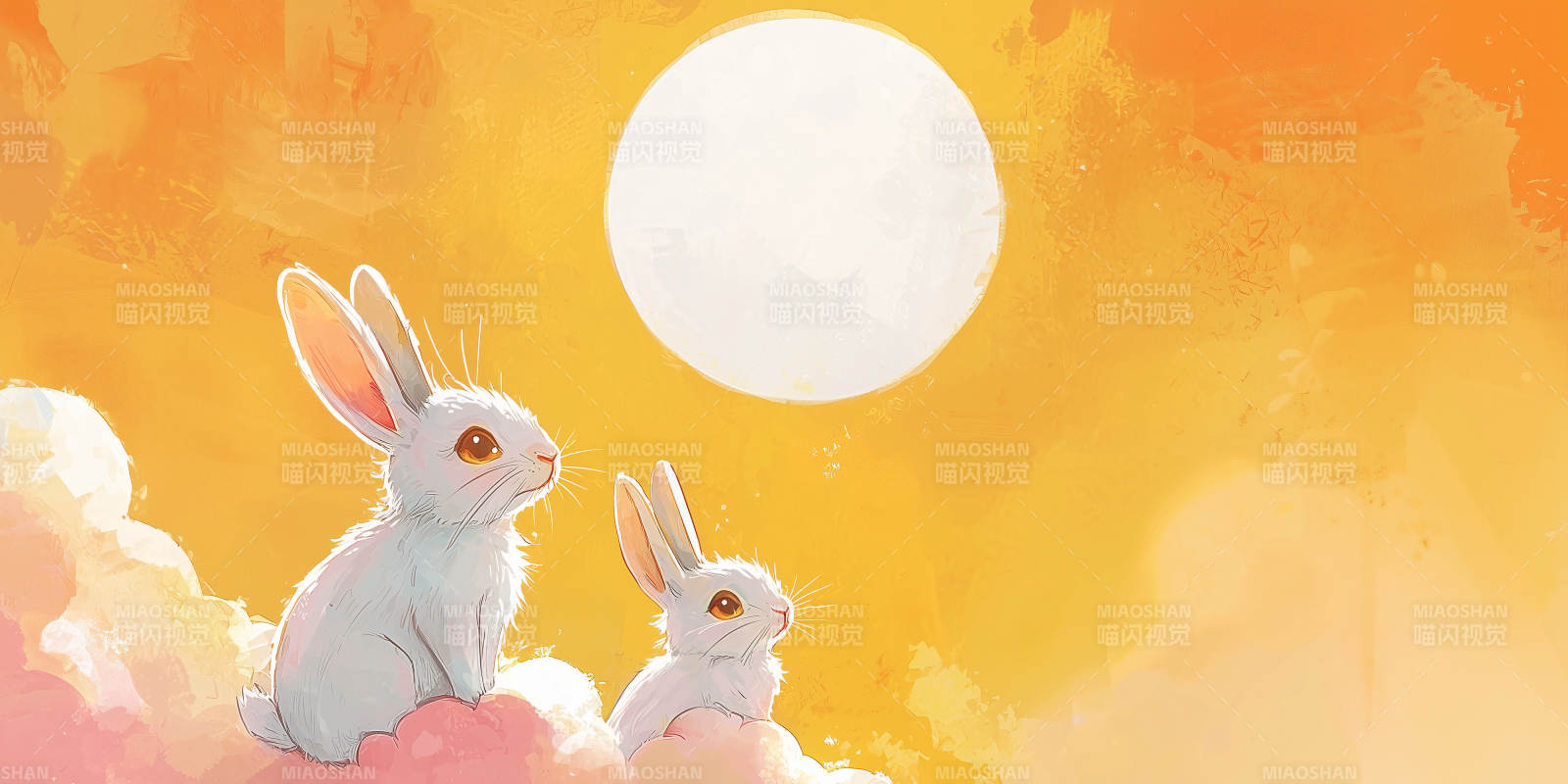 中秋月兔云端梦图片