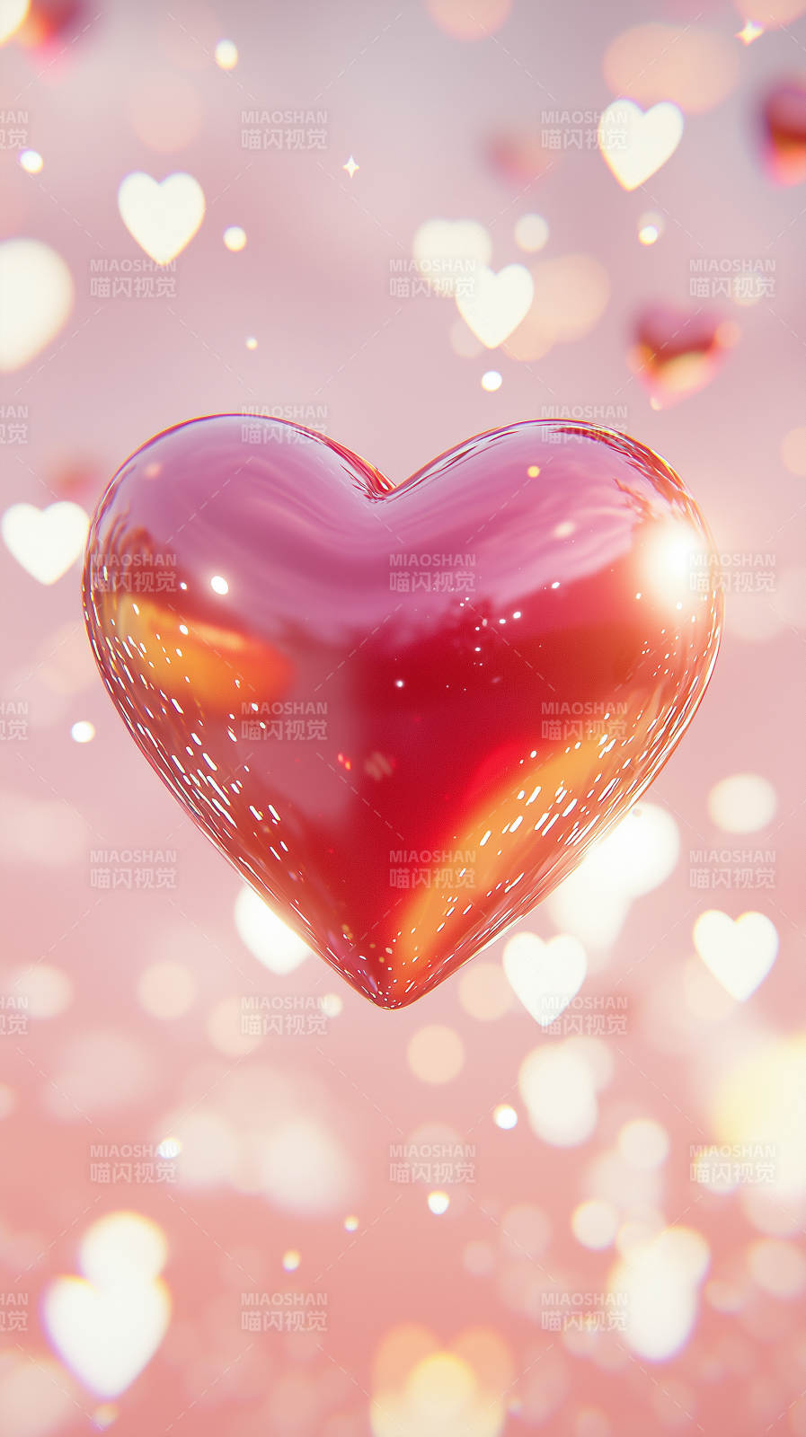 闪耀的爱心图片