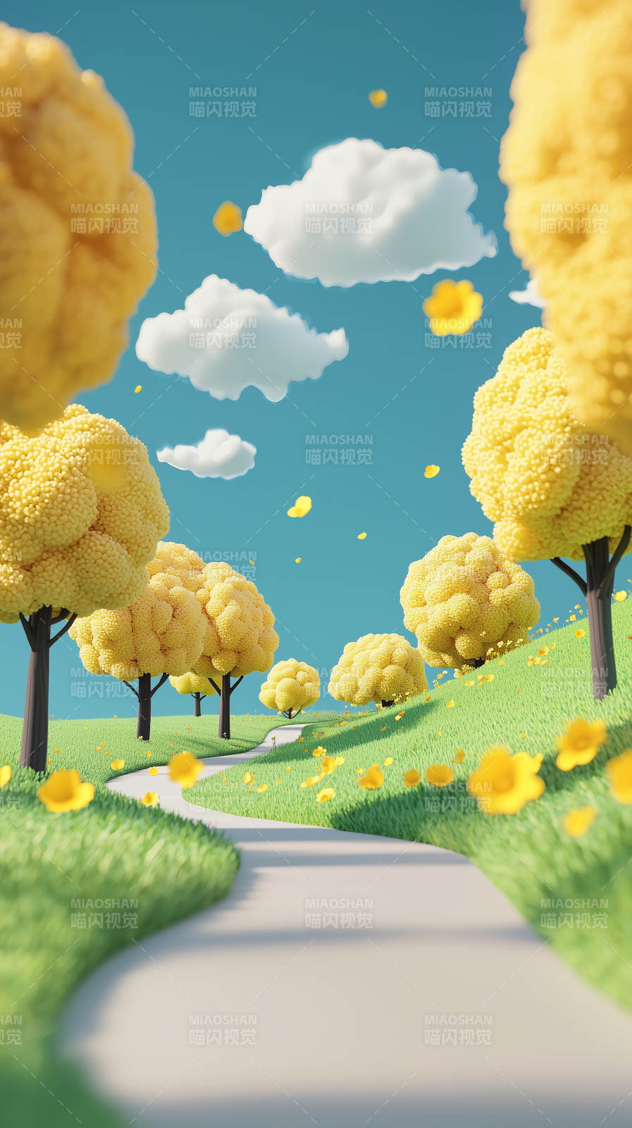 秋日童话之路图片