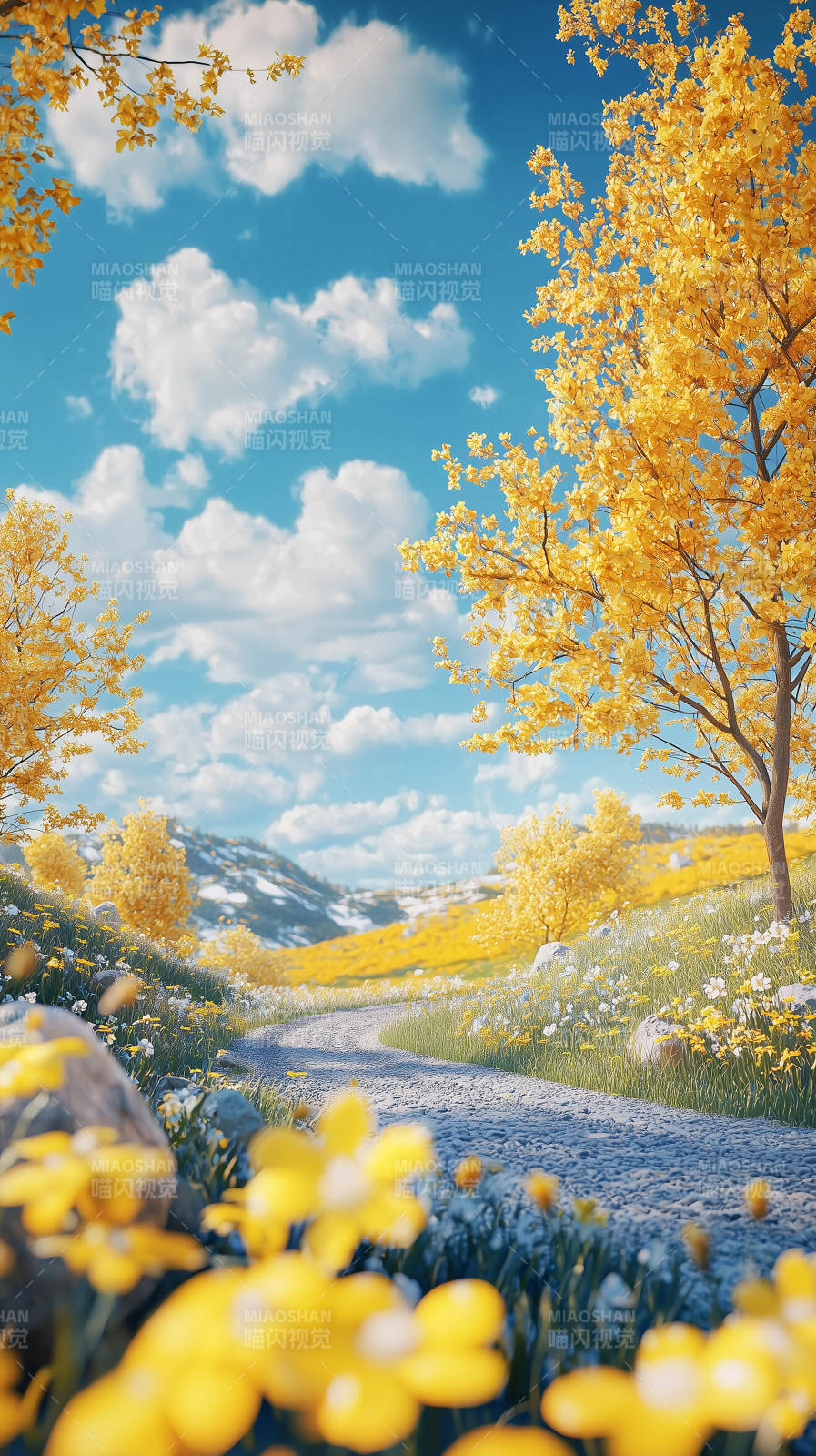 秋日童话之路图片