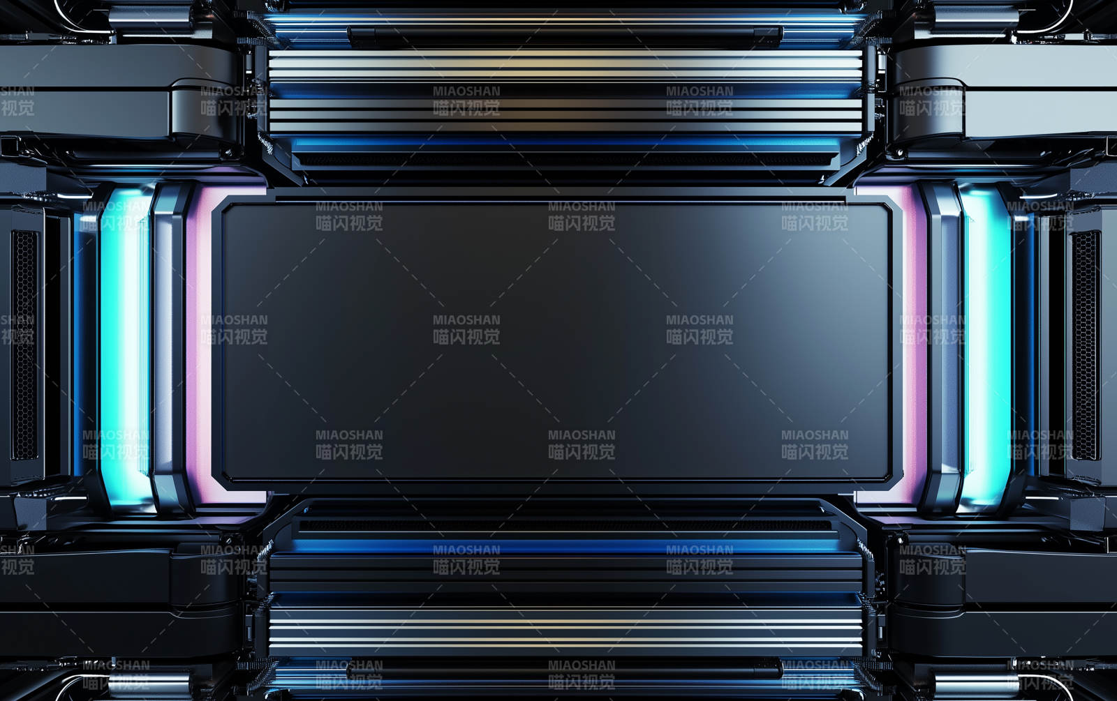 科技感炫酷金属边框图片