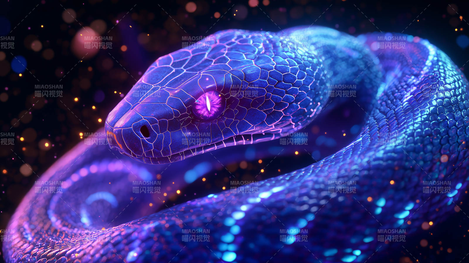 梦幻蓝紫蛇图片