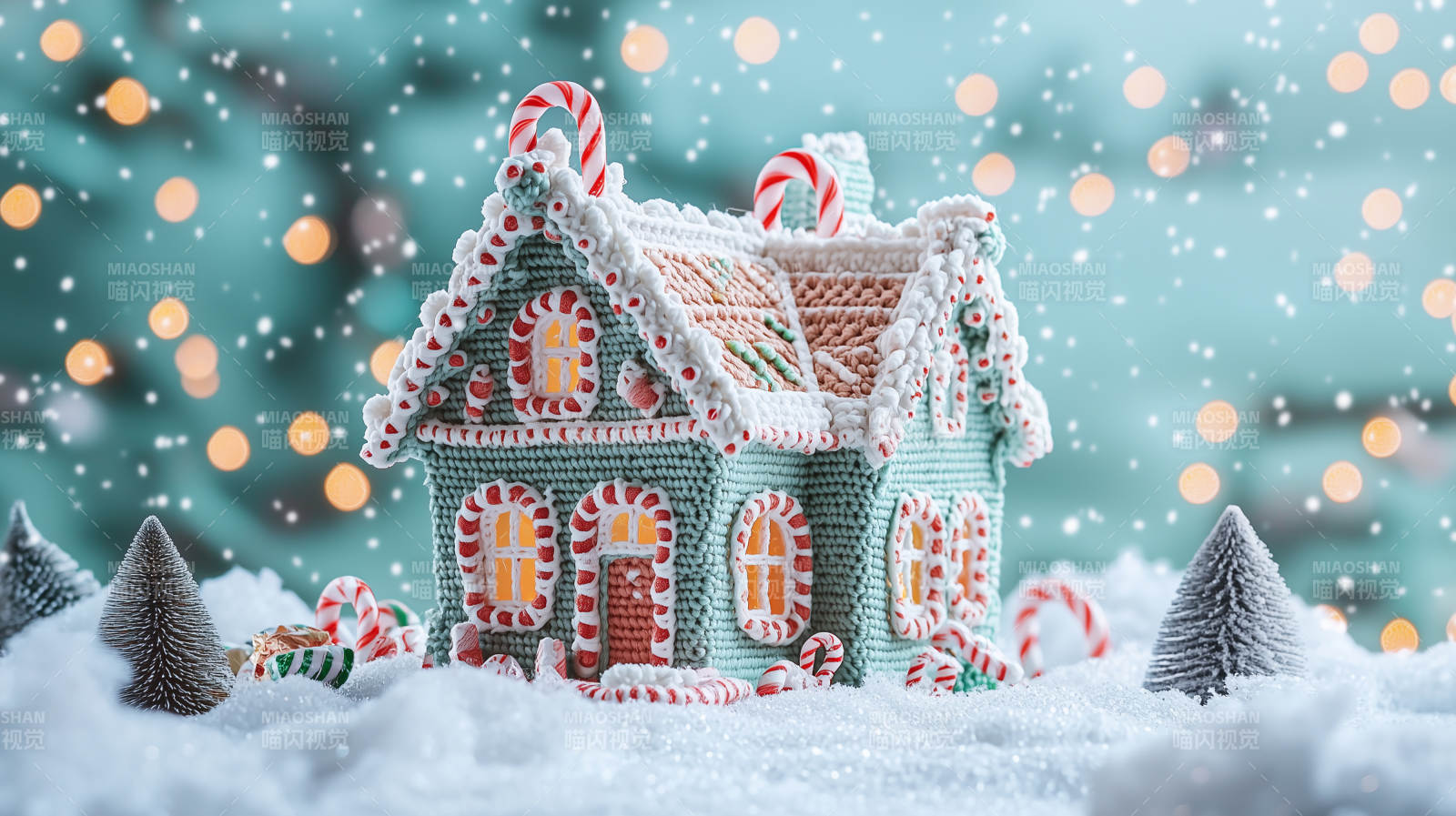 钩针编织姜饼屋图片