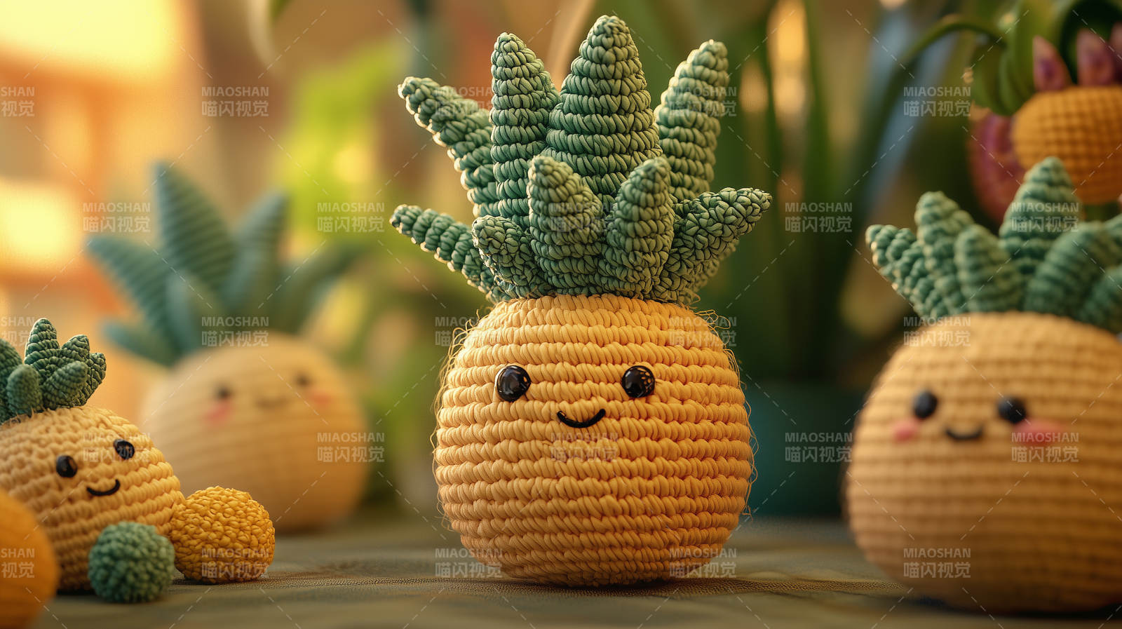 可爱菠萝毛绒玩具图片