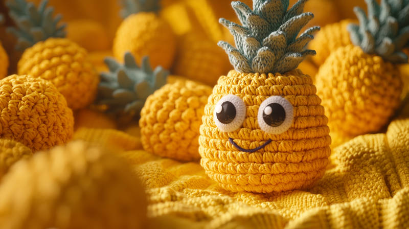 可爱菠萝毛绒玩具图片