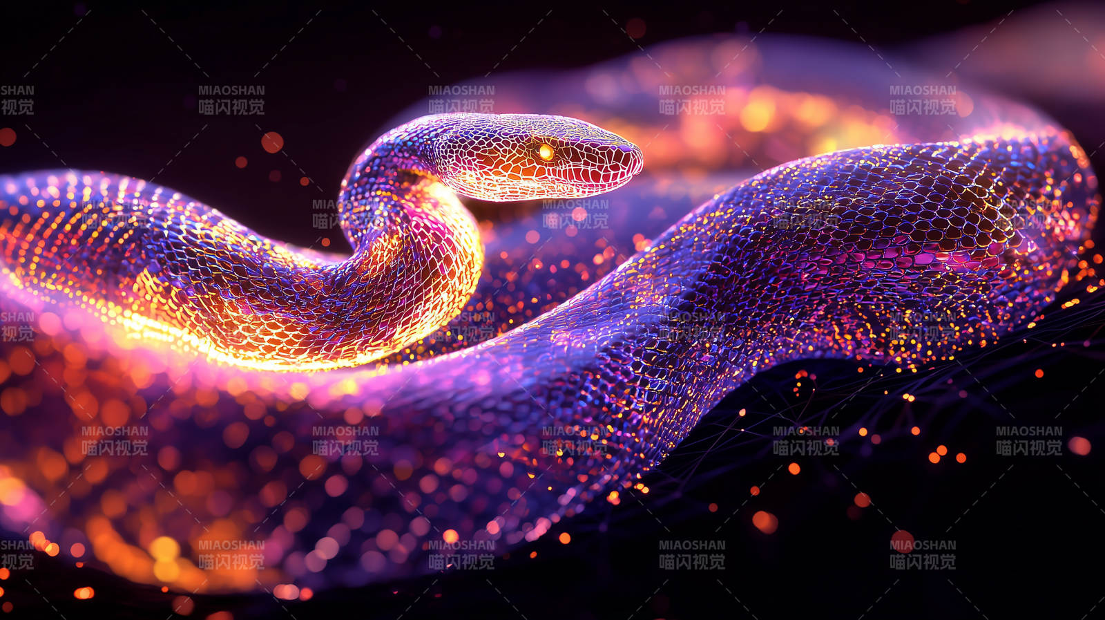 梦幻蓝紫蛇图片