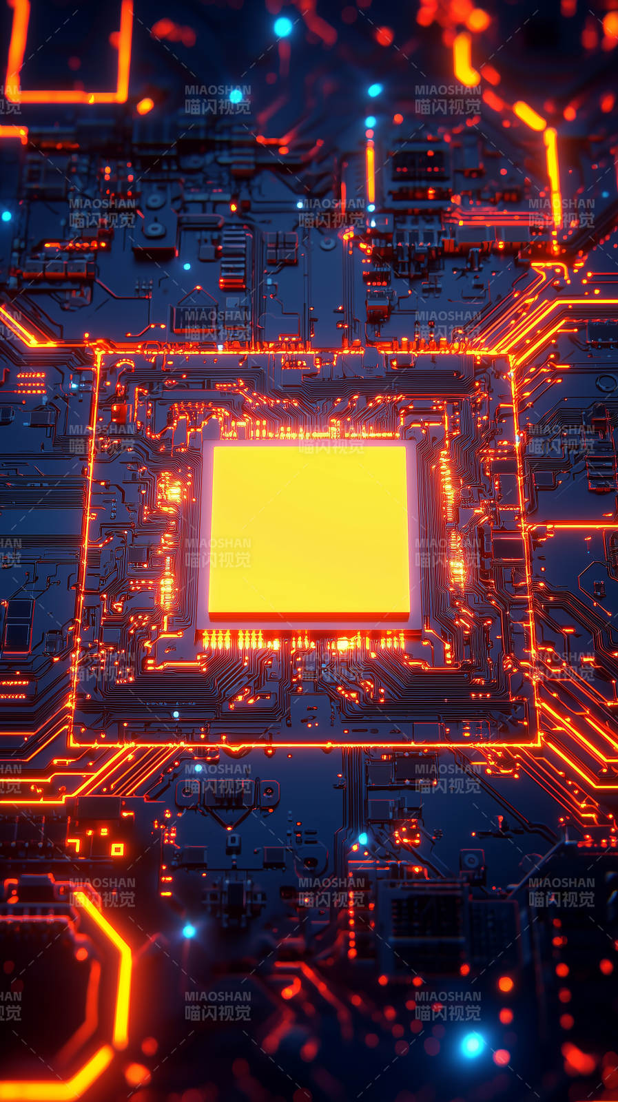 电路板上的微型世界图片