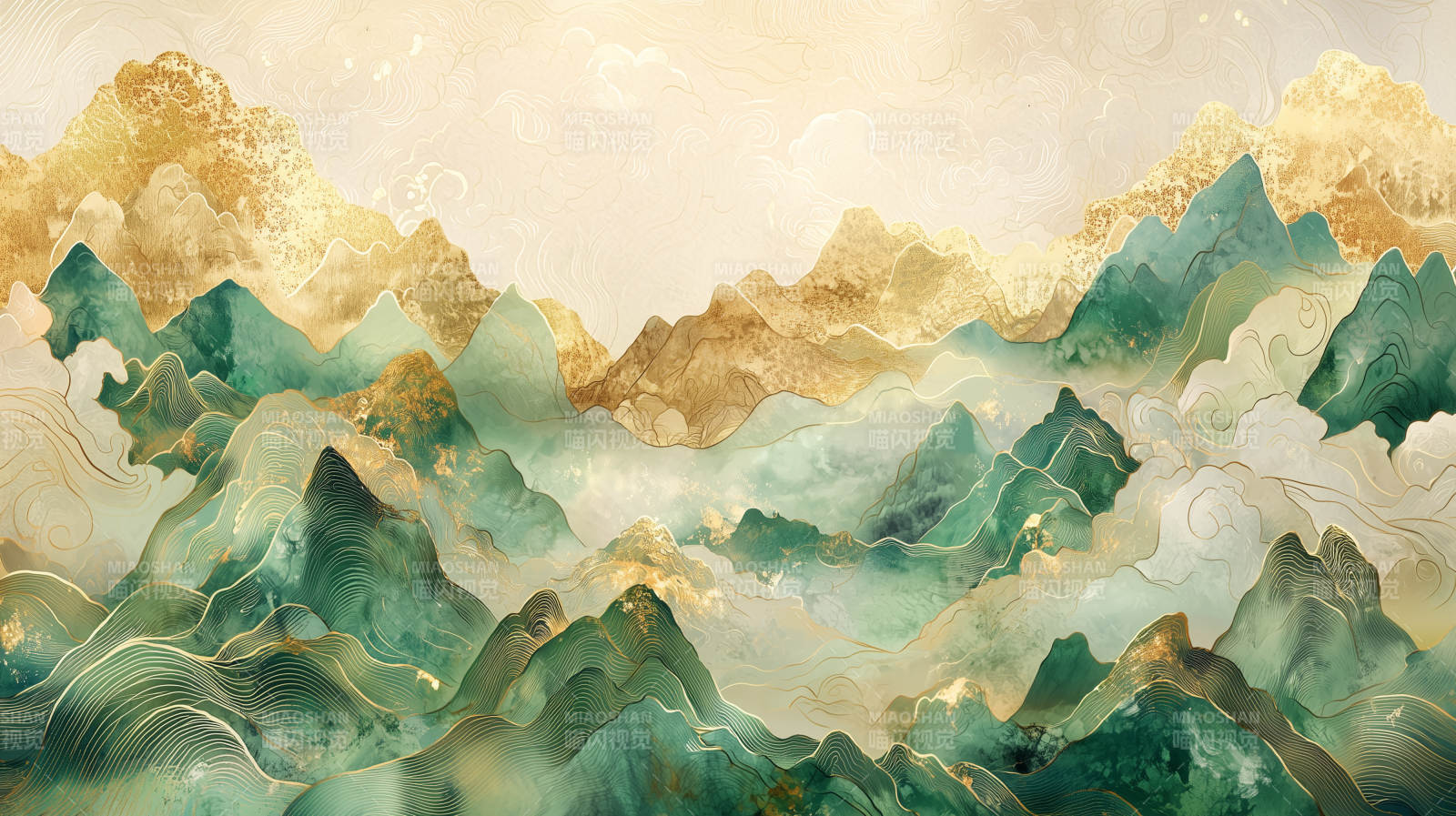 金碧辉煌的山峦图片