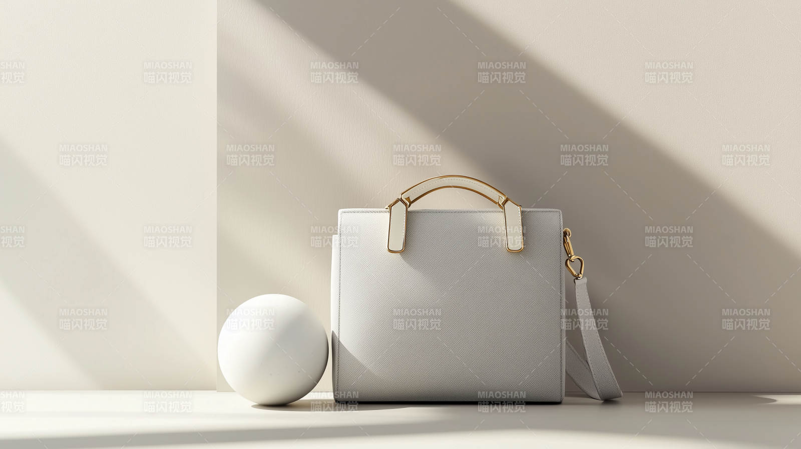 高级灰质感手提包图片