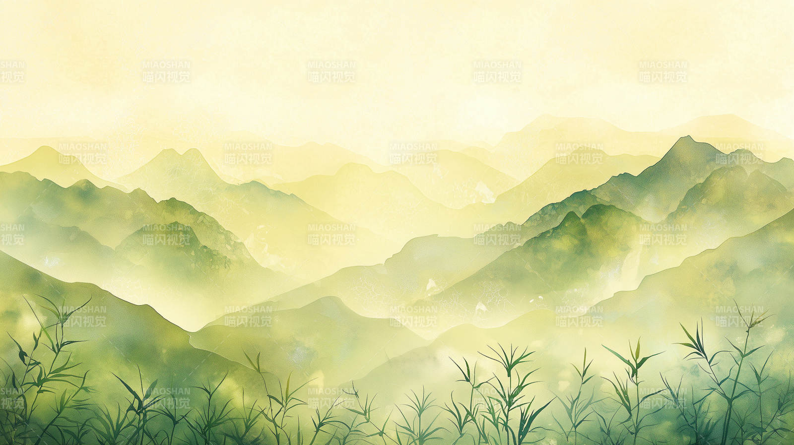 金碧辉煌的山峦图片