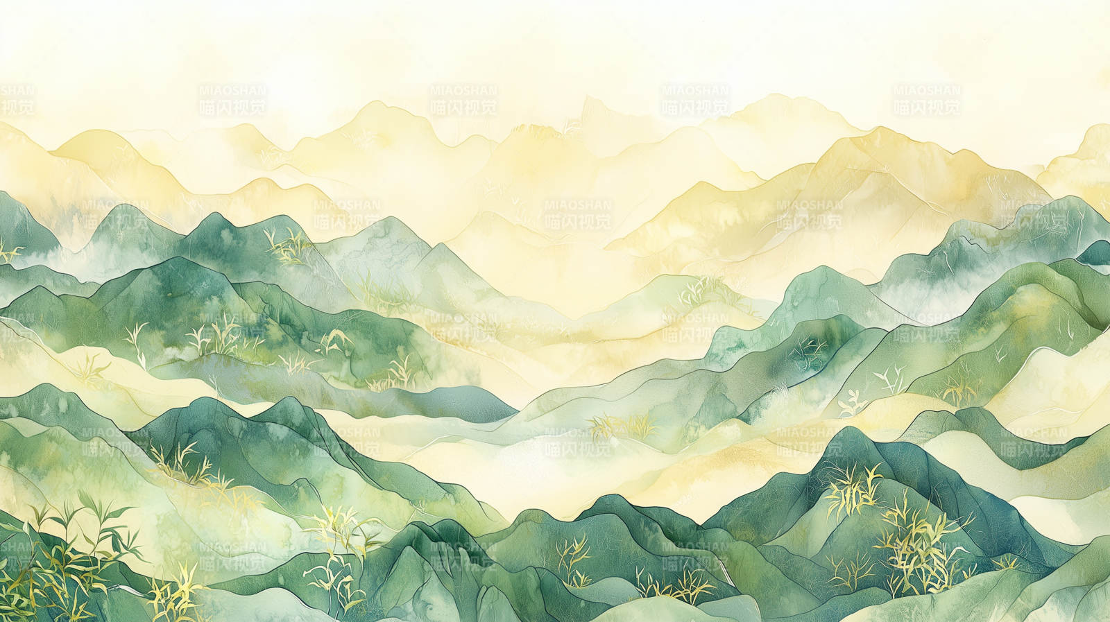 金碧辉煌的山峦图片