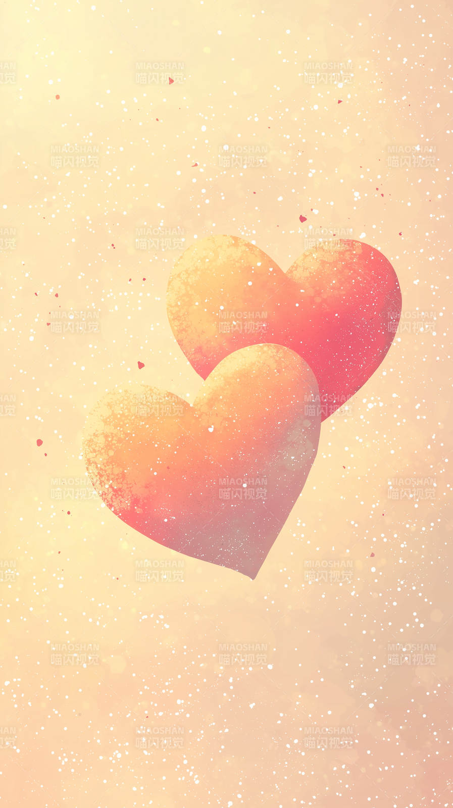 粉色爱心云朵壁纸图片