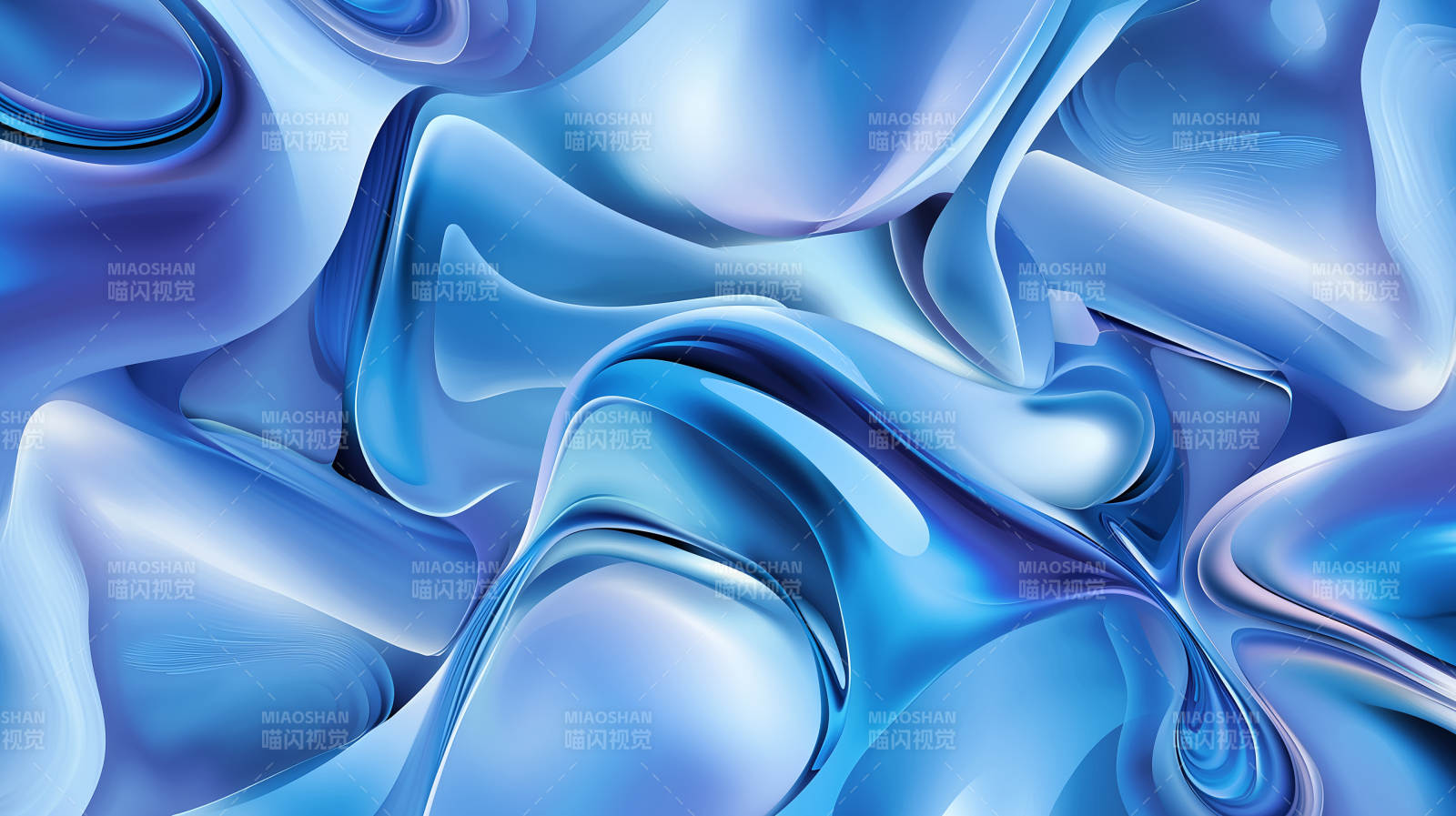 蓝色流体抽象艺术图片