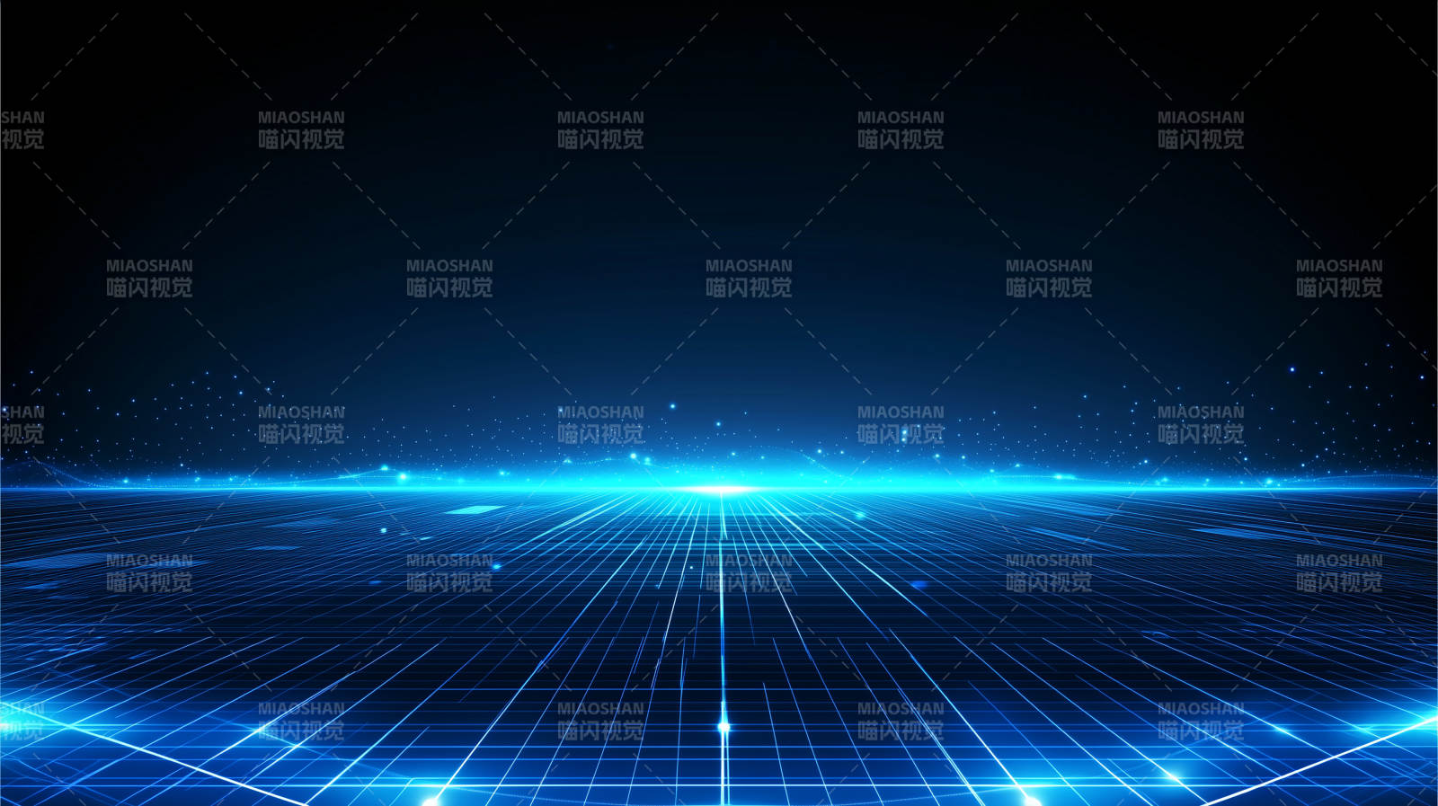 蓝色光束下的未来科技图片