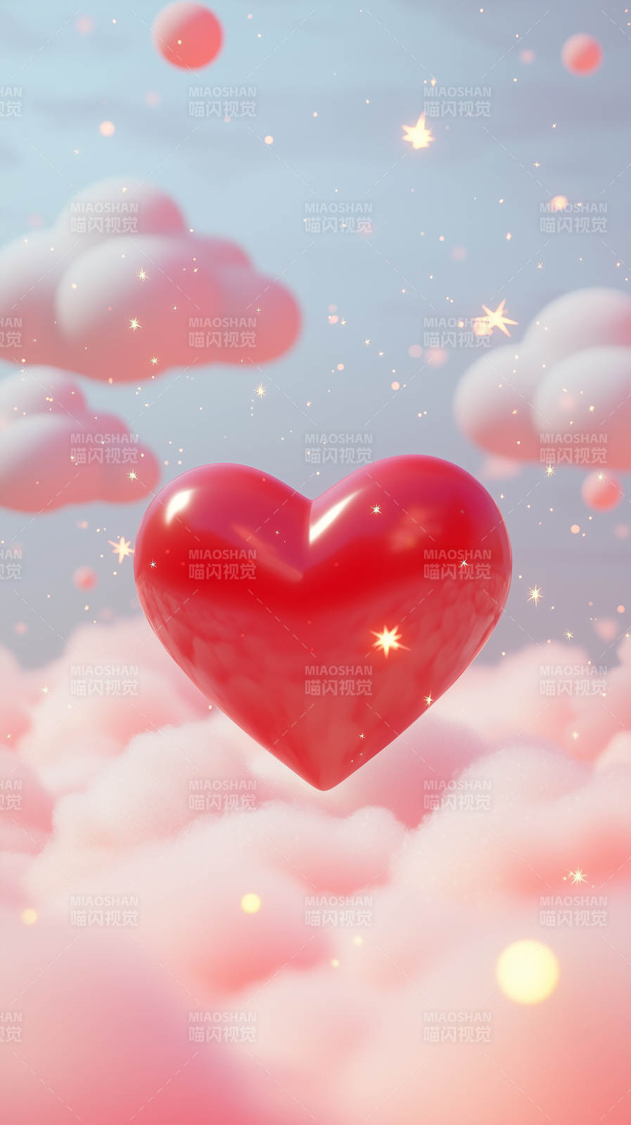 闪耀的爱心图片