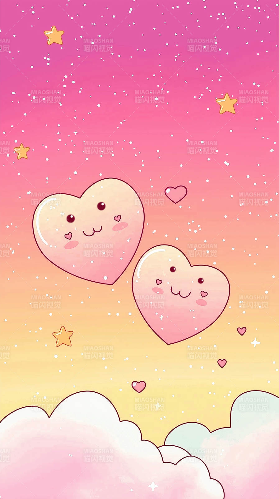 爱意满满的卡通爱心图片