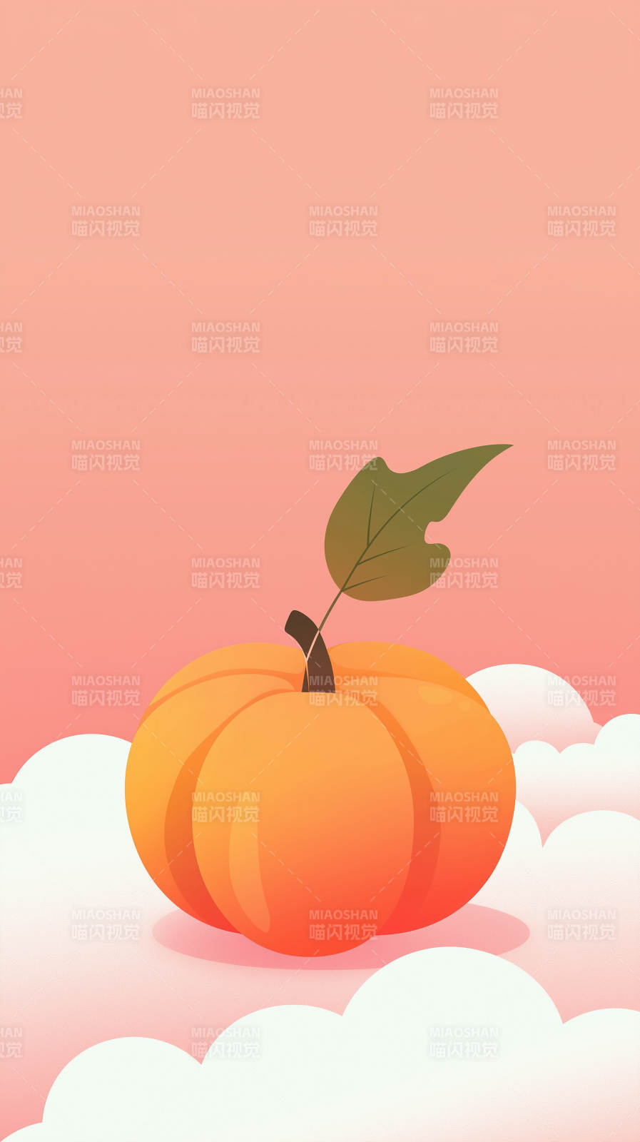 简约南瓜秋季意境图图片