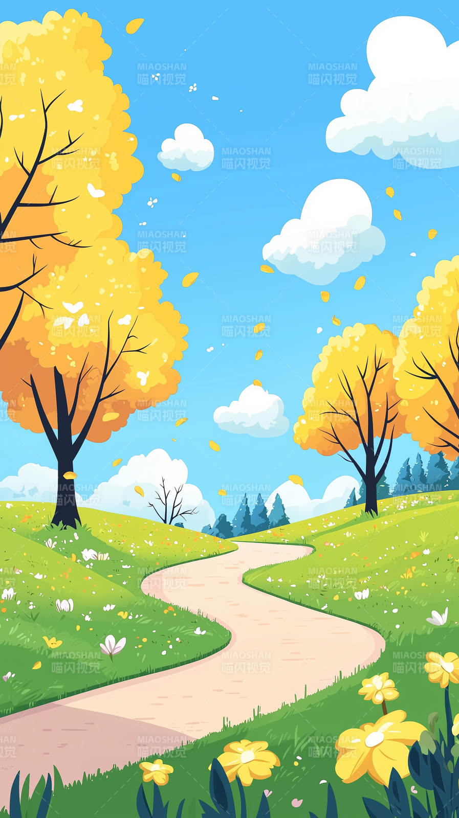 秋日童话之路图片