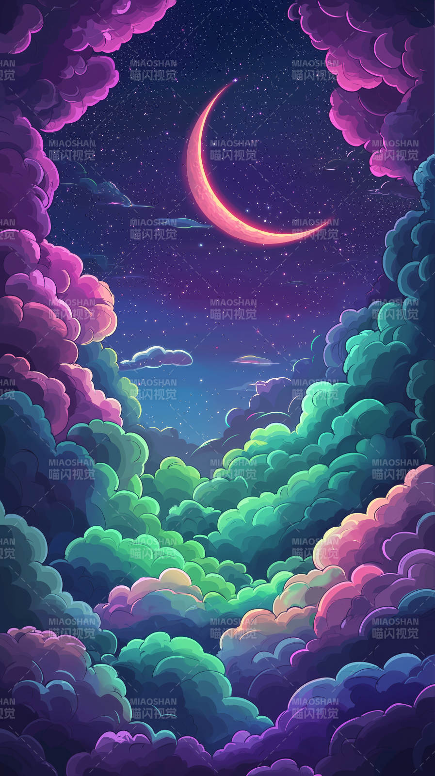 月夜星河梦幻夜空图片