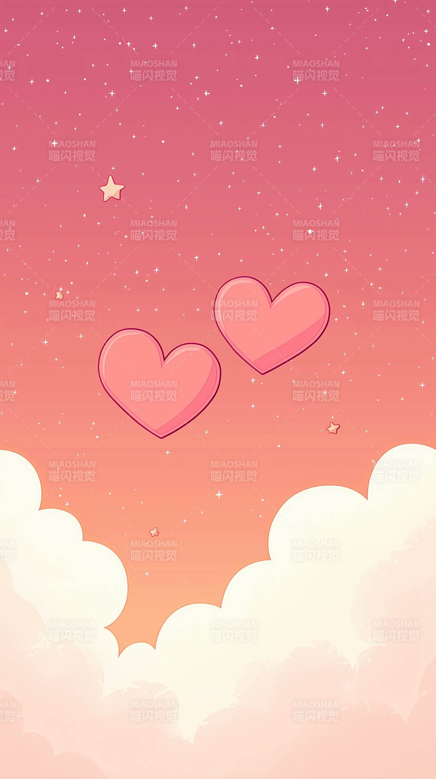 粉色爱心壁纸图片