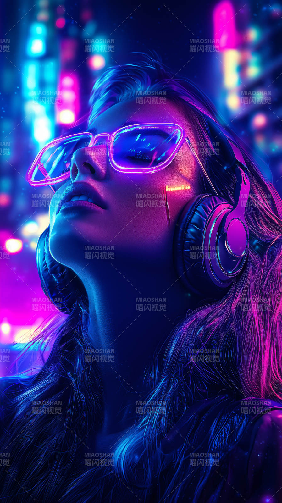 赛博朋克少女图片