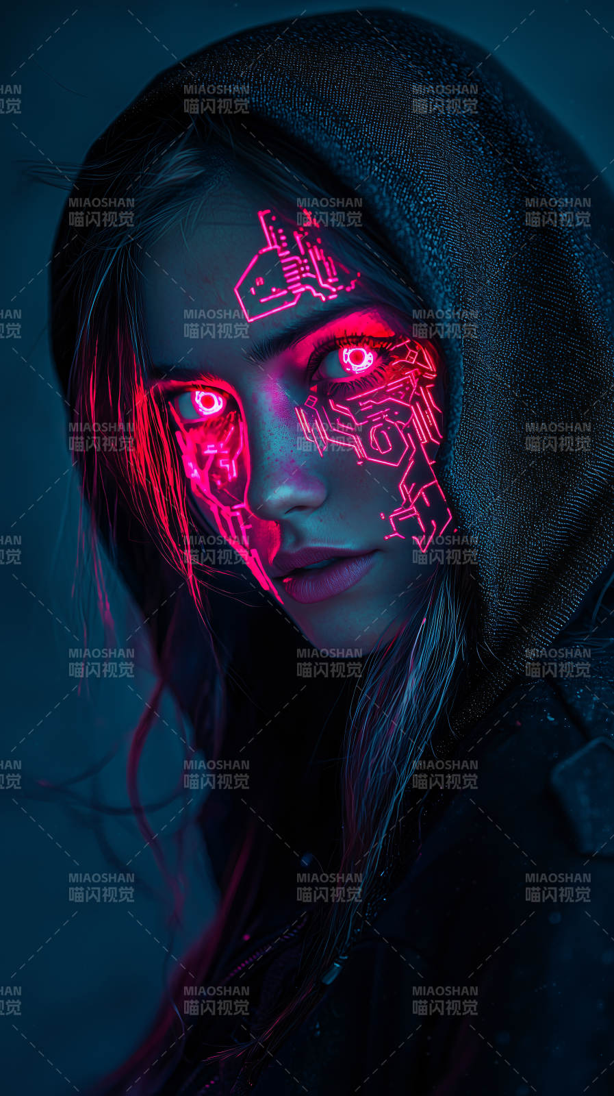 赛博朋克少女图片