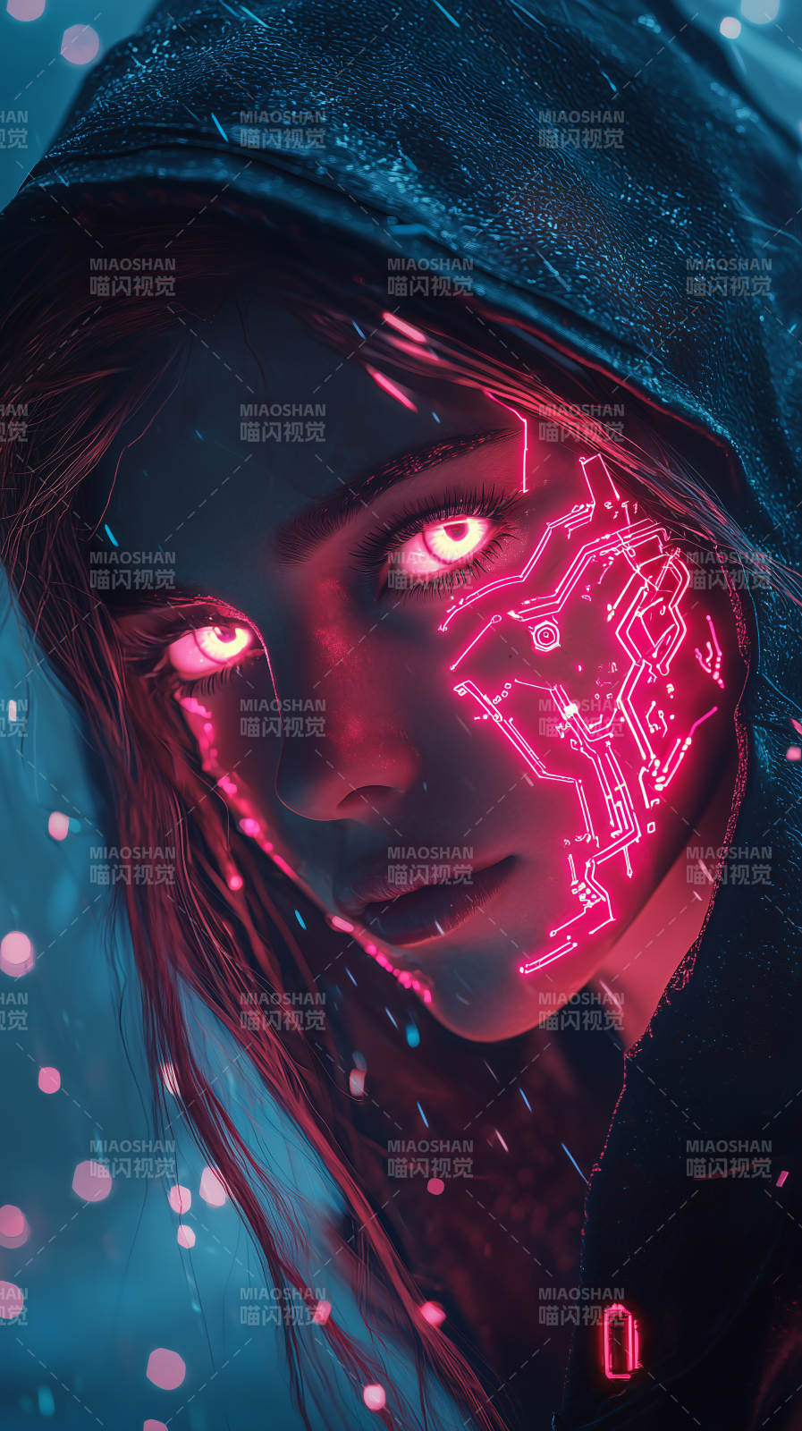 赛博朋克少女图片