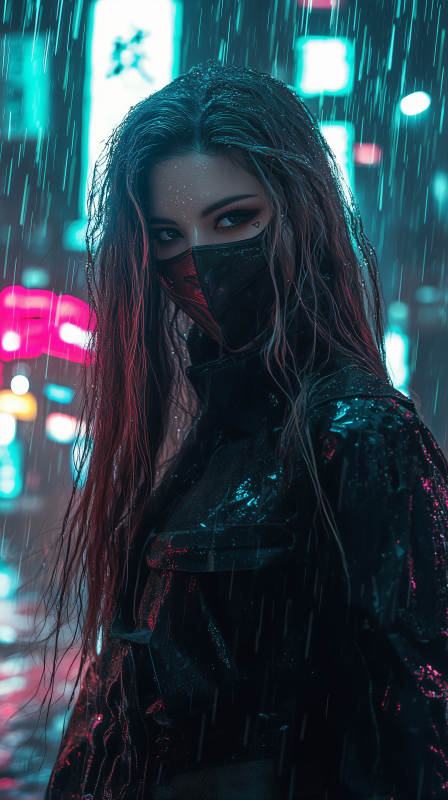 赛博朋克少女图片