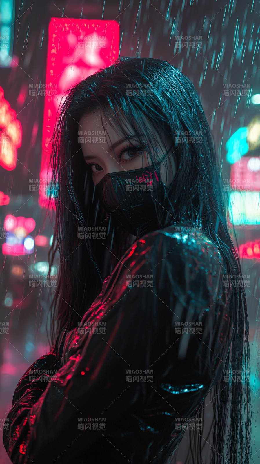 赛博朋克少女图片