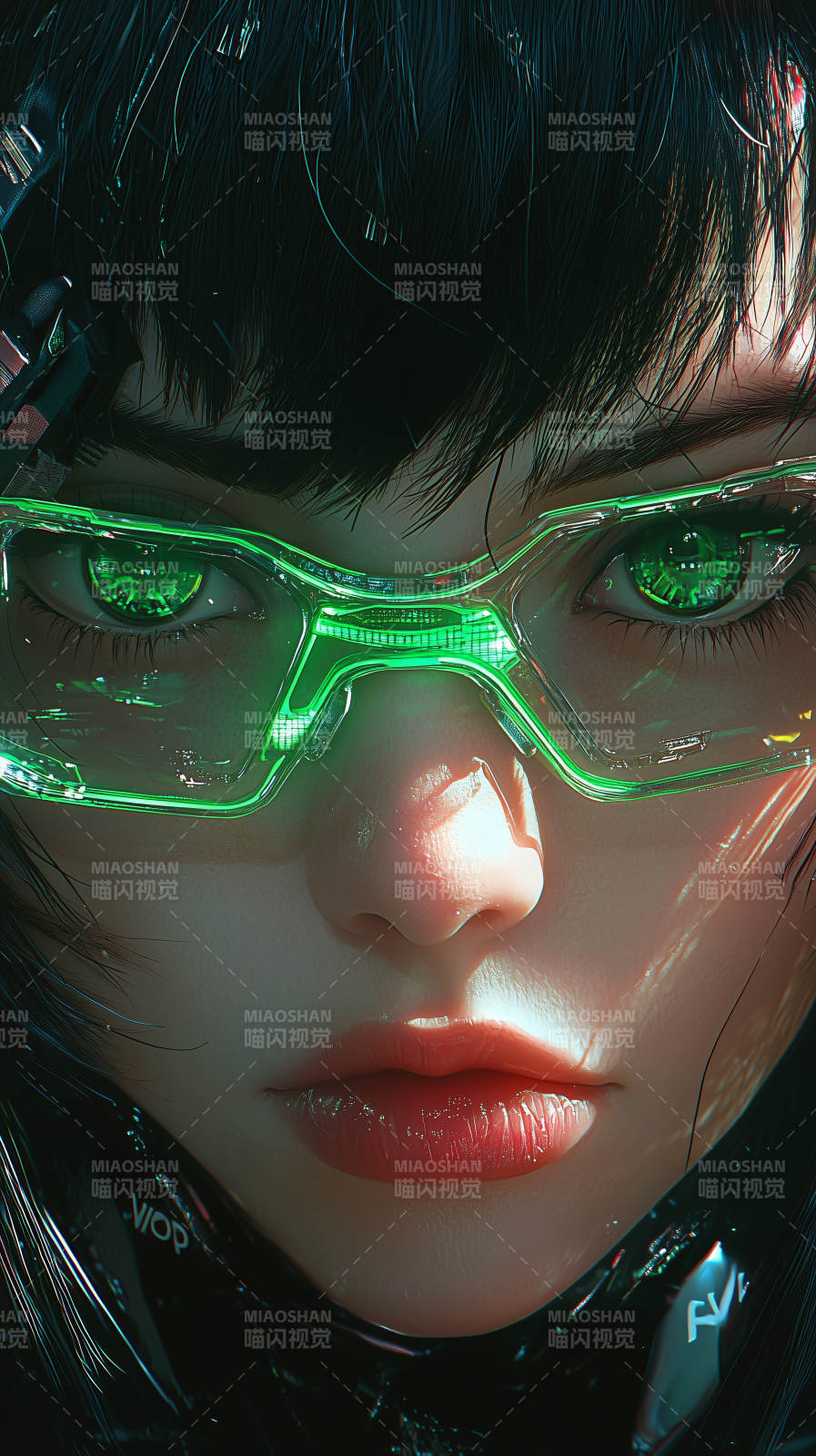 赛博朋克少女图片