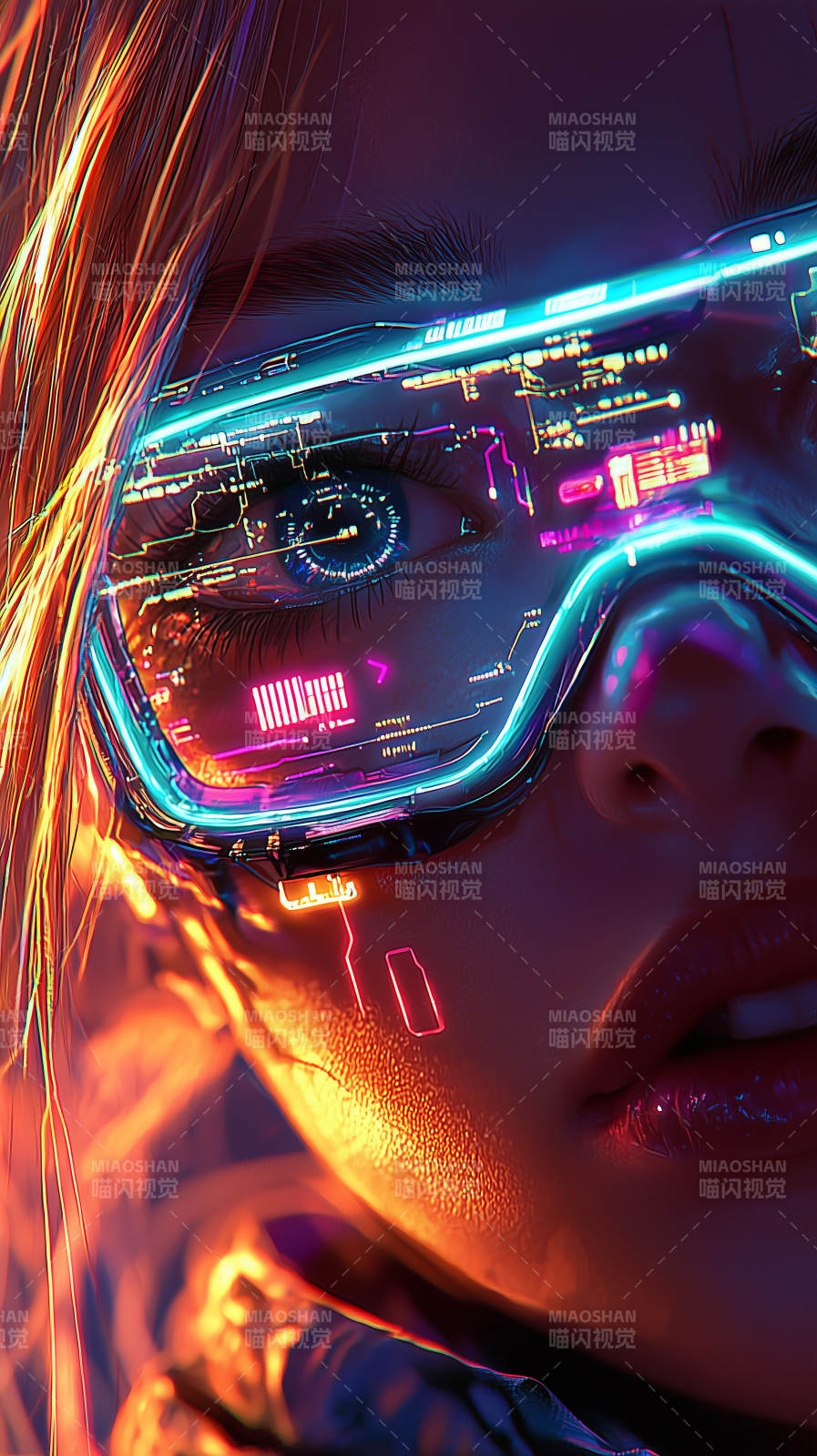 赛博朋克少女图片