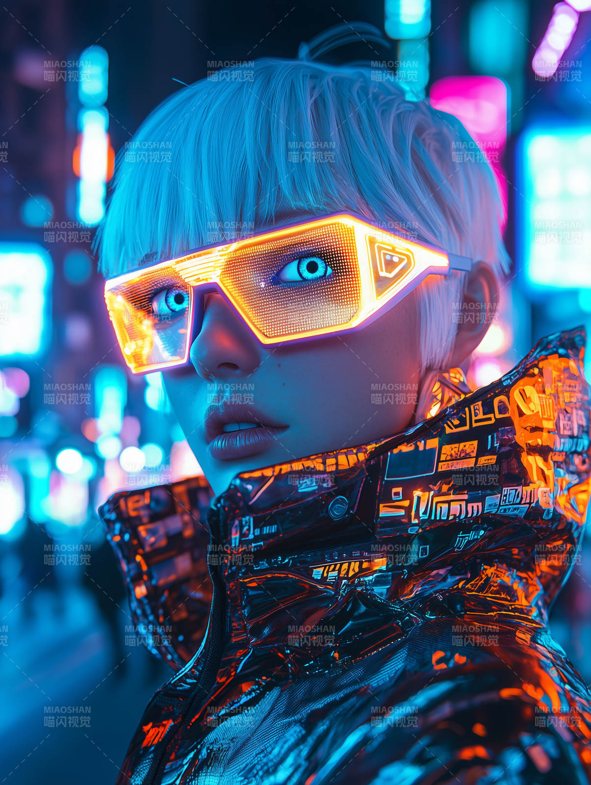 赛博朋克少女图片