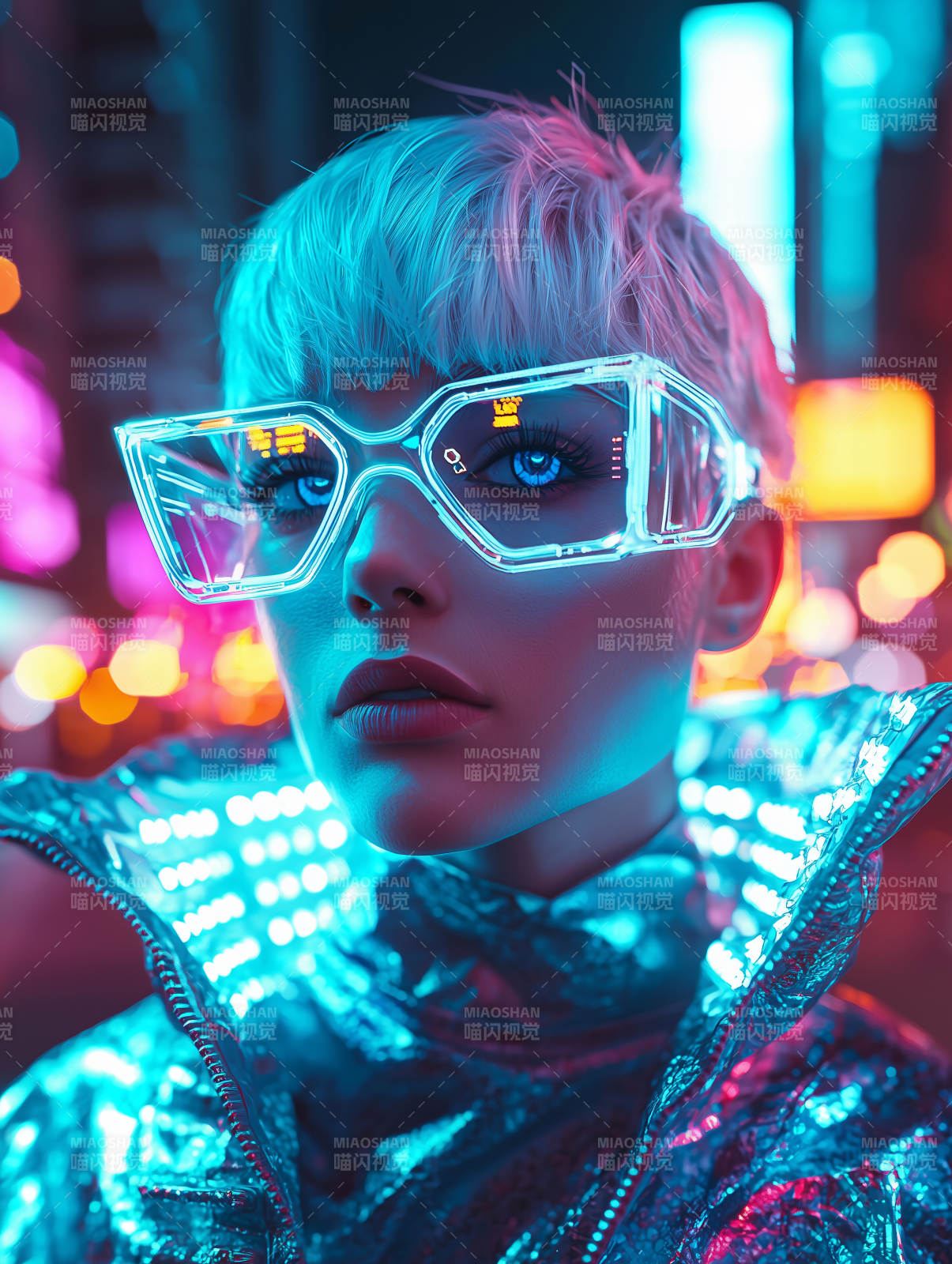 赛博朋克少女图片