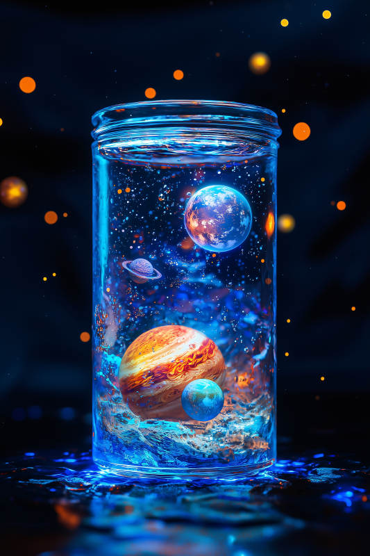 宇宙瓶中星系图片