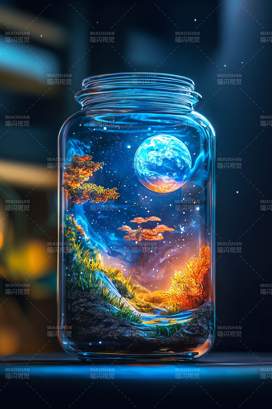 宇宙瓶中星系图片