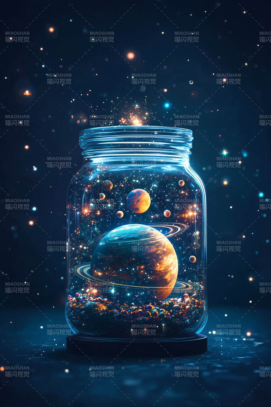 宇宙瓶中星系图片