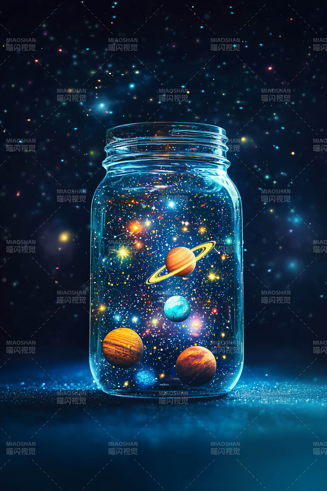 宇宙瓶中星系图片