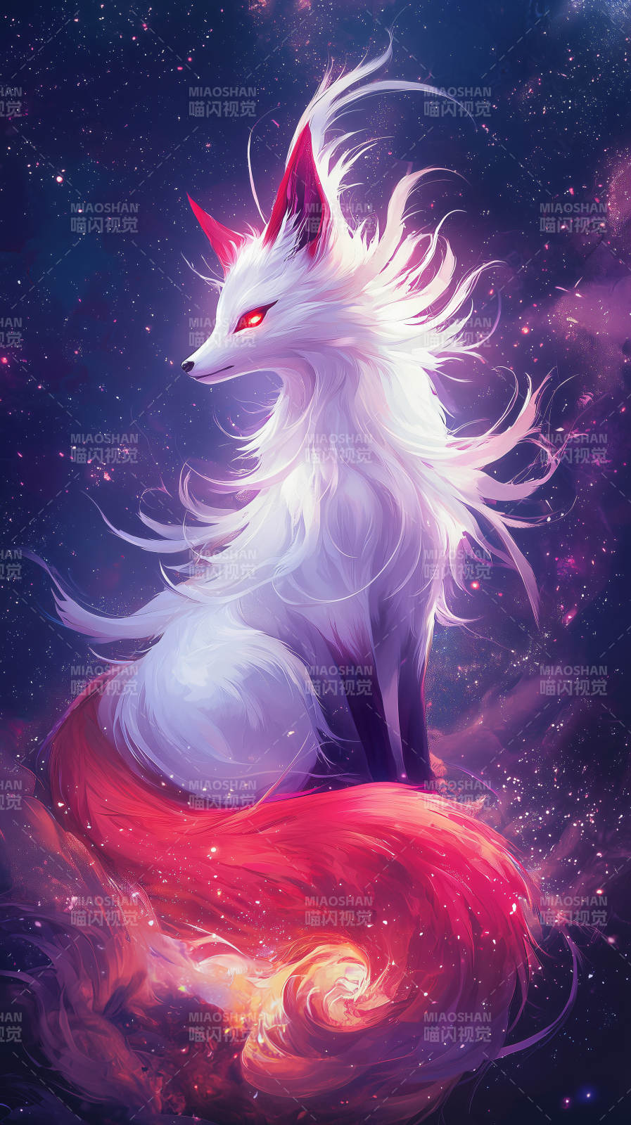 星河中的仙狐狸图片