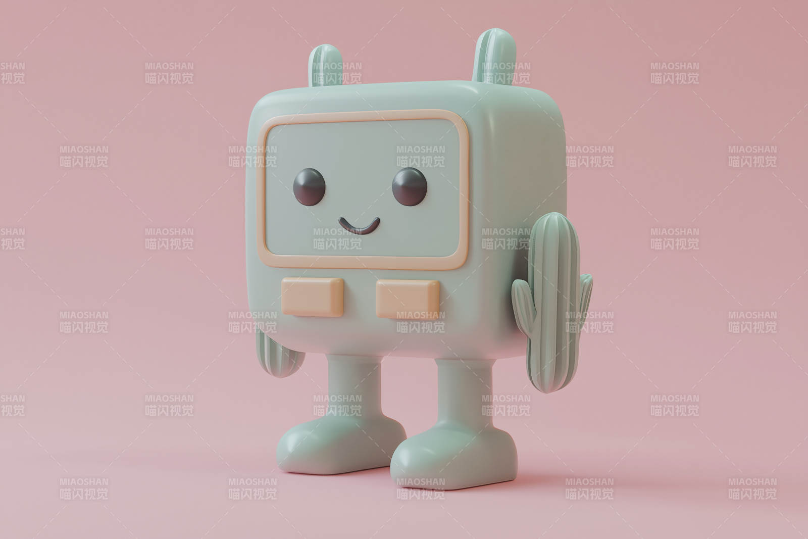 治愈系卡通机器人图片
