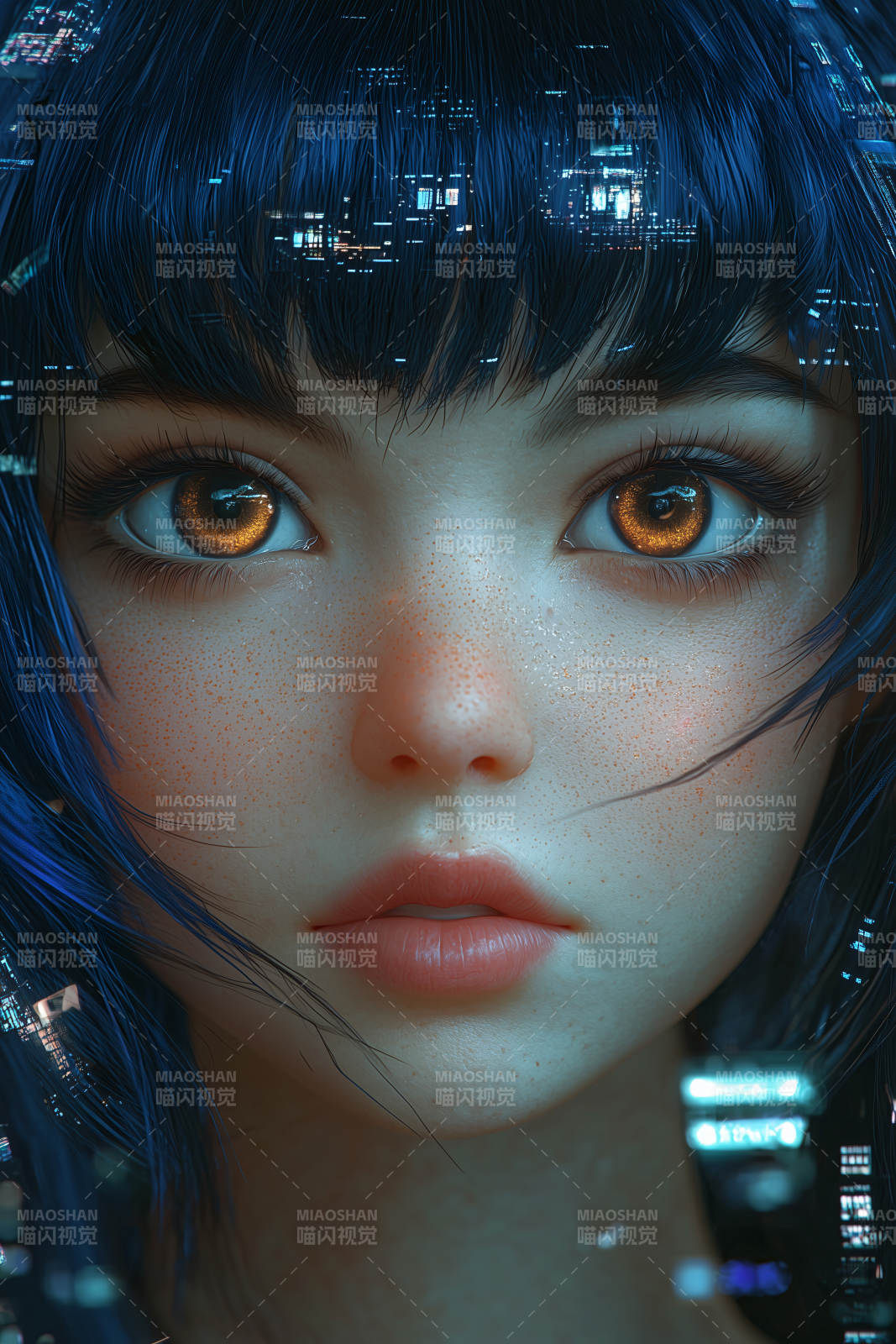 赛博朋克少女图片