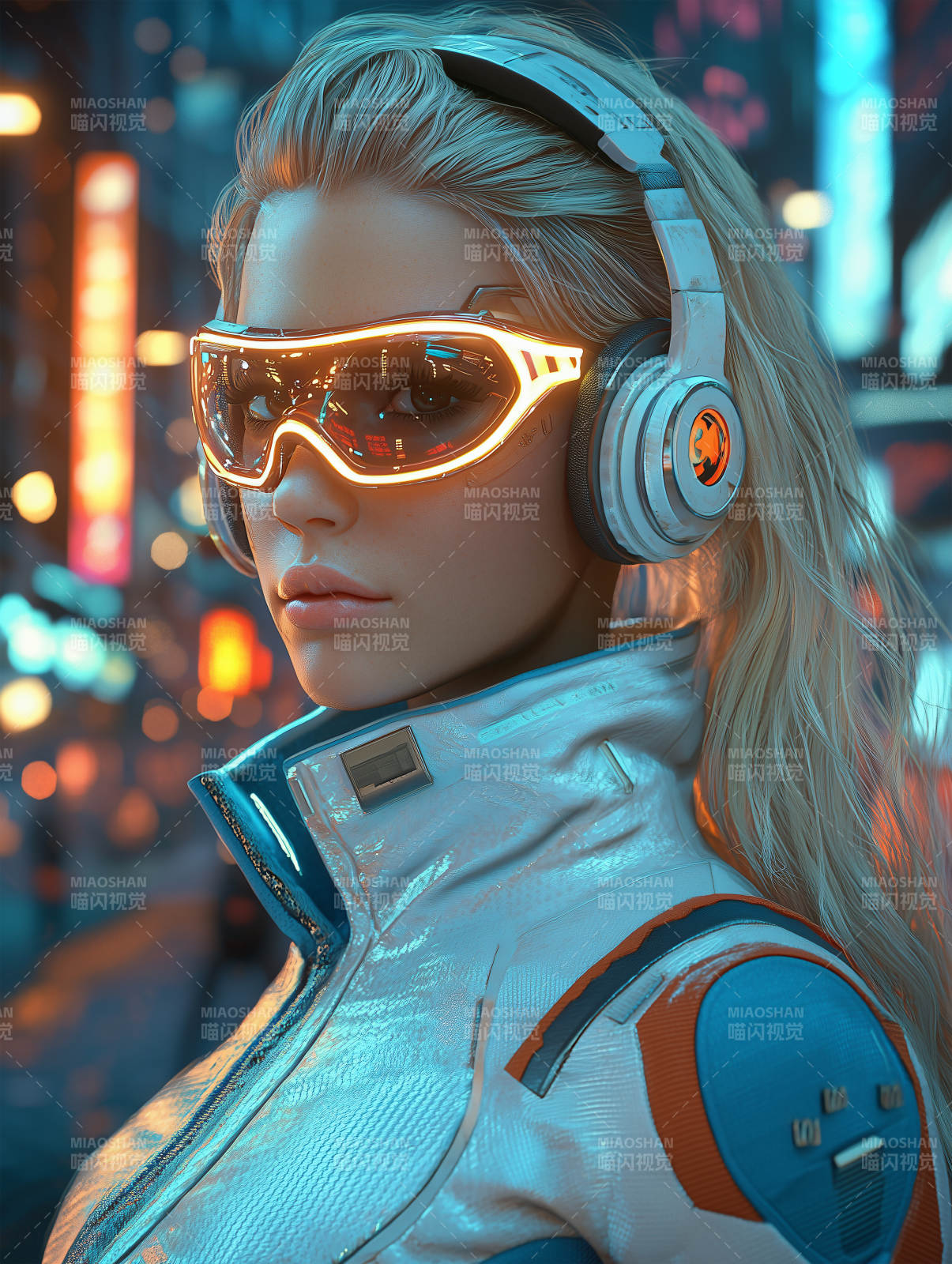 赛博朋克少女图片